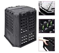 vidaXL Composteur de jardin Noir 68,9x68,9x83,9 cm 360 L