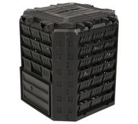 vidaXL Composteur de jardin, noir, 71 x 71 x 81,5 cm, 100 % polypropylène, design moderne, respectueux de l'environnement, résistant aux intempéries et pratique pour une gestion efficace des déchets