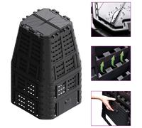 vidaXL Composteur de jardin Noir 93,3x93,3x146 cm 1000 L