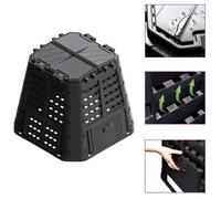 vidaXL Composteur de jardin Noir 93,3x93,3x80 cm 480 L