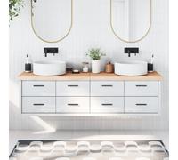 Vidaxl Comptoir De Salle De Bain 180x60x(2-6)Cm Bois Massif Non Traité Marron