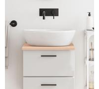Vidaxl Comptoir De Salle De Bain 40x50x2 Cm Bois Massif Non Traité
