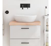Vidaxl Comptoir De Salle De Bain 60x30x(2-6) Cm Bois Massif Non Traité