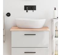 Vidaxl Comptoir De Salle De Bain 60x50x2 Cm Bois Massif Non Traité