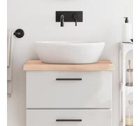 Vidaxl Comptoir De Salle De Bain 60x60x(2-4) Cm Bois Massif Non Traité
