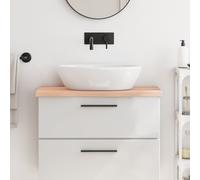Vidaxl Comptoir De Salle De Bain 80x30x(2-4) Cm Bois Massif Non Traité
