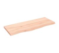 vidaXL Plan de travail salle de bain 100×40×(2–4) cm bois massif non traité, bord vivant