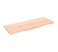 Vidaxl Comptoir De Salle De Bain 100x40x2 Cm Bois Massif Non Traité