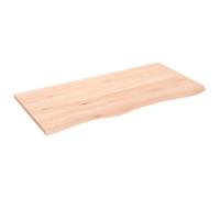 vidaXL Comptoir de salle de bain 100×50×2 cm en bois massif non traité avec bord vivant