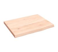 vidaXL Comptoir de Salle de Bain, Dessus d'Armoire avec Bord Vivant, Plan de Travail de Toilette, 40x30x2 cm Bois Massif Non Traité