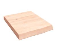 vidaXL Comptoir de Salle de Bain, Dessus d'Armoire avec Bord Vivant, Plan de Travail de Toilette, 40x50x(2-6) cm Bois Massif Non Traité