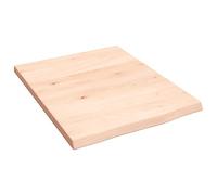 vidaXL Comptoir de Salle de Bain, Dessus d'Armoire avec Bord Vivant, Plan de Travail de Toilette, 40x50x2 cm Bois Massif Non Traité