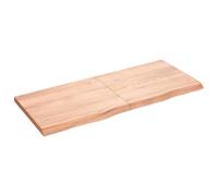 Vidaxl Comptoir De Salle De Bain Marron 120x50x(2-4) Cm Bois Traité Marron