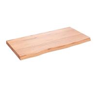 vidaXL Comptoir de salle de bain en bois traité marron 80×40×(2–4) cm