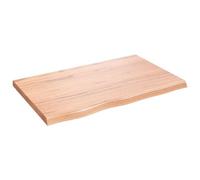 Vidaxl Comptoir De Salle De Bain Marron 80x50x(2-4) Cm Bois Traité