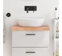 Vidaxl Comptoir De Salle De Bain Marron 60x30x(2-6) Cm Bois Traité Marron