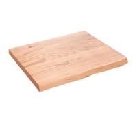 vidaXL Comptoir de salle de bain marron en bois traité 60 x 50 x (2-4) cm