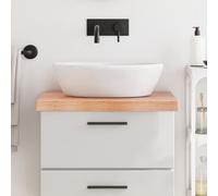 Vidaxl Comptoir De Salle De Bain Marron 60x50x(2-6) Cm Bois Traité Marron