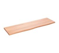 vidaXL Comptoir de Salle de Bain Marron Clair 100x30x2 cm Bois traité