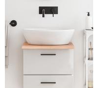 vidaXL Comptoir de salle de bain marron clair 40x50x2 cm bois traité