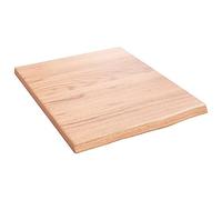 vidaXL Comptoir de Salle de Bain Marron Clair 40x50x2 cm Bois traité