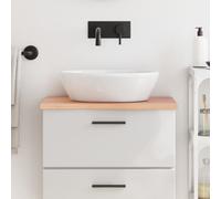 Vidaxl Comptoir De Salle De Bain Marron Clair 60x30x2 Cm Bois Traité Marron