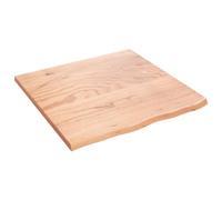vidaXL Comptoir de Salle de Bain Marron Clair 60x60x2 cm Bois traité