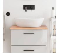 vidaXL Comptoir de salle de bain marron clair 60x60x2 cm bois traité 3156110