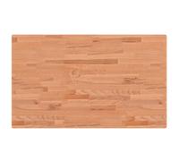 vidaXL Comptoir de salle de bain 356004, bois massif de hêtre, 100x60x2,5 cm, Blanc G