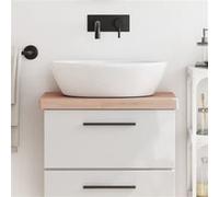 Comptoir de salle de bain 60x40x4 cm bois massif de hêtre