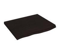 vidaXL Comptoir de salle de bain 3156207 Bois traité Gris foncé 60x60x4 cm