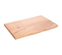 Wastafelblad 60x40x2 behandeld massief hout lichtbruin3156104