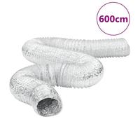 vidaXL Conduit de ventilation aluminium 6 m Ø12,5 cm, tuyau d'échappement flexible, conduit de hotte aspirante,, tuyau de 4008063