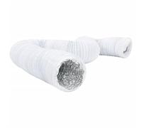 vidaXL Conduit de ventilation aluminium et PVC 6 m Ø20 cm, tuyau d'échappement flexible, conduit de hotte aspirante, tuyau de ventilation