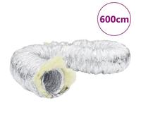 vidaXL Conduit de ventilation isolé aluminium 6 m Ø12,5 cm, tuyau d'échappement flexible, conduit de hotte aspirante, conduits isolés du ventilateur d'extraction