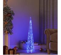 vidaXL Cône Lumineux Décoratif à LED Décoration de Noël Vacances de Noël Jardin Patio Extérieur Salon Chambre Acrylique Bleu 328961