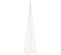 vidaXL Cône Lumineux Décoratif à LED Décoration de Noël Vacances de Noël Jardin Patio Extérieur Salon Chambre Acrylique Blanc Froid 90 cm
