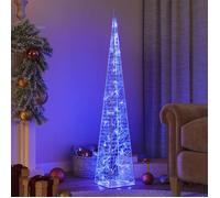vidaXL Cône Lumineux Décoratif à LED Décoration de Noël Vacances de Noël Jardin Patio Extérieur Salon Chambre Acrylique Bleu 328965