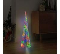 vidaXL Cône lumineux décoratif pyramide à LED Acrylique Coloré 90 cm