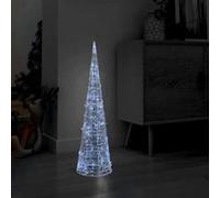 vidaXL Cône lumineux décoratif pyramide LED Acrylique Blanc froid 90cm