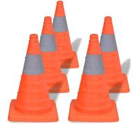 vidaXL Cônes de signalisation escamotables 5 pcs 42 cm