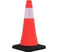 vidaXL Cônes de signalisation réfléchissants avec pied lourd 10 pcs. 50 cm