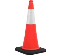 vidaXL Cônes de signalisation réfléchissants avec pied lourd 10 pcs. 75 cm