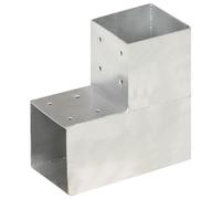 vidaXL Connecteur de poteau Forme en L Métal galvanisé 101x101 mm