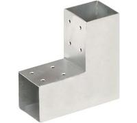 vidaXL Connecteur de poteau Forme en L Métal galvanisé 71x71 mm Gris G