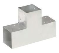 vidaXL Connecteur de poteau Forme en T Métal galvanisé 101x101 mm