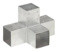 vidaXL Connecteur de poteau Forme en X – métal galvanisé 91 x 91 mm