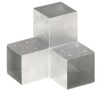 vidaXL Connecteur de poteau Forme en Y - Métal galvanisé 101 x 101 mm - Gris G