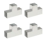 Connecteurs de poteau 4pcs Forme en T Métal galvanisé 101x101mm
