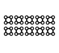 vidaXL Connecteurs de tapis 10 pcs – Connecteurs de paillasson en caoutchouc noir